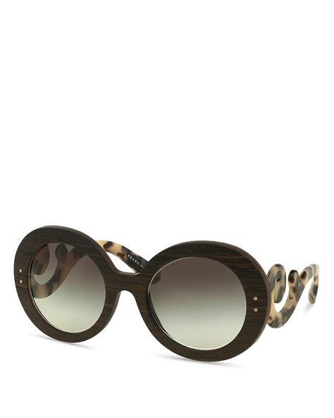 prada wooden sunglasses|Altro.